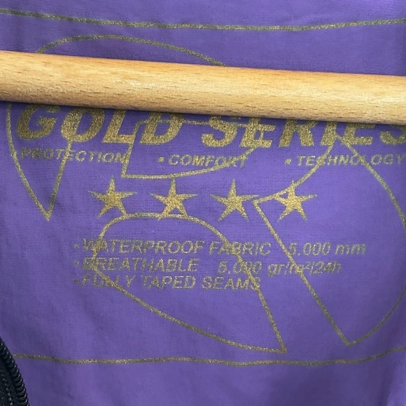 Vintage Rodeo Gold Series Womens Ski Snow Jacket Size Medium Uk 14/16 black/purp - Picture 3 of 12